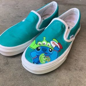 Hand painted vans! Disney. Change colors in sun!